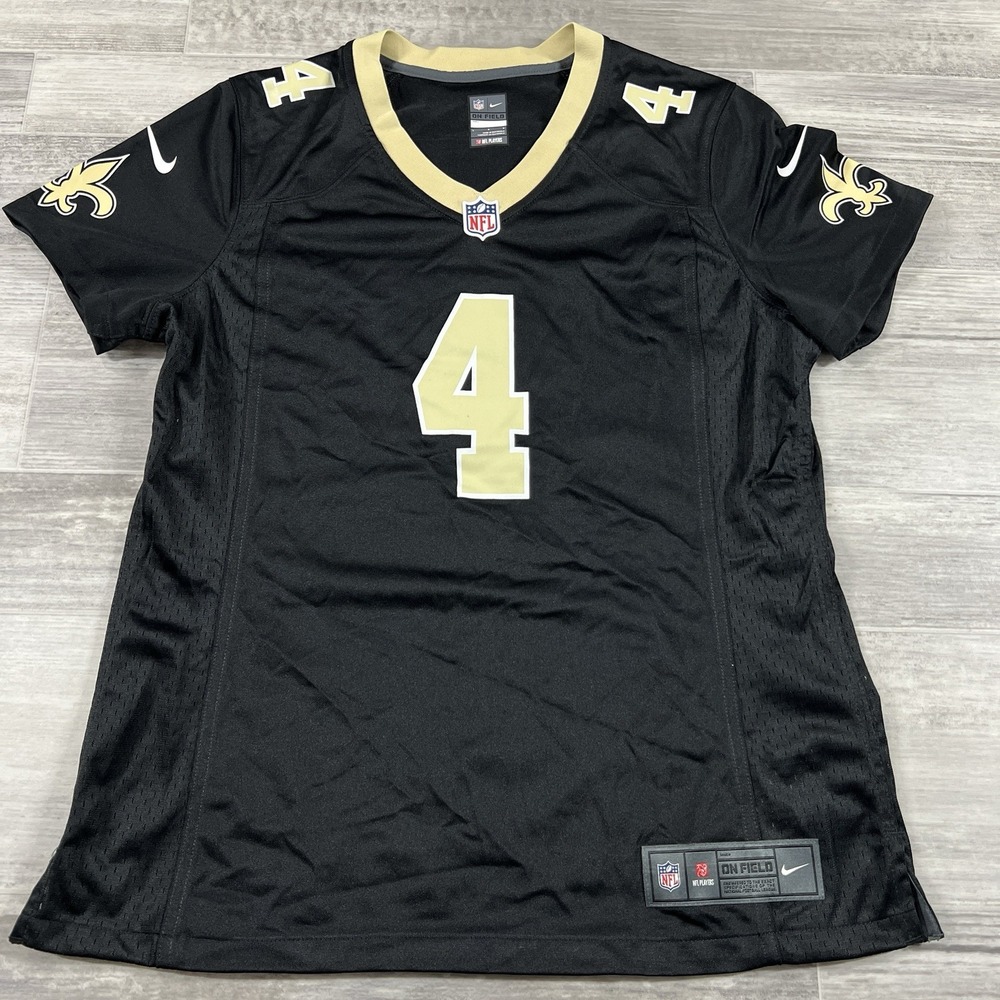 Nike New‎ Orleans Saints Custom "Beverly" #4 Women's Large Black On Field Jersey
